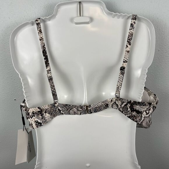 NWT Calvin Klein Snake Print Bikini Top Size XL - Picture 4 of 4